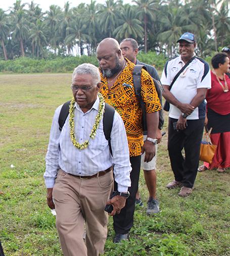 Deputy chairman of Caucus Hon Jackson Fiulaua and Hon Augustine Auga and other MPs upon arrival