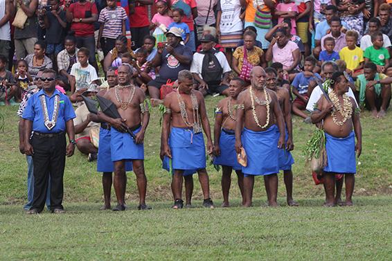 Malaita chiefs ready to perform a traditional ceremony
