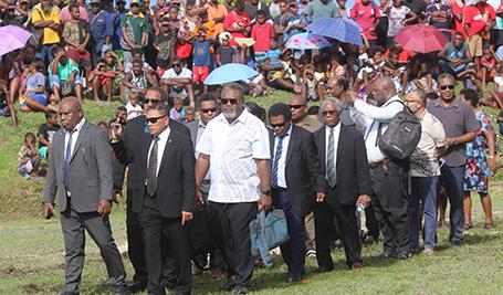 DPM urges Malaitans' to take pride in their contributions to SI 1 Ministers MPs and members of the Opposition on arrival at the venue