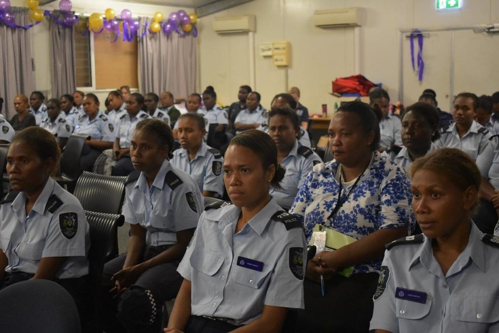 Some of the women police officers attending the WAN meeting