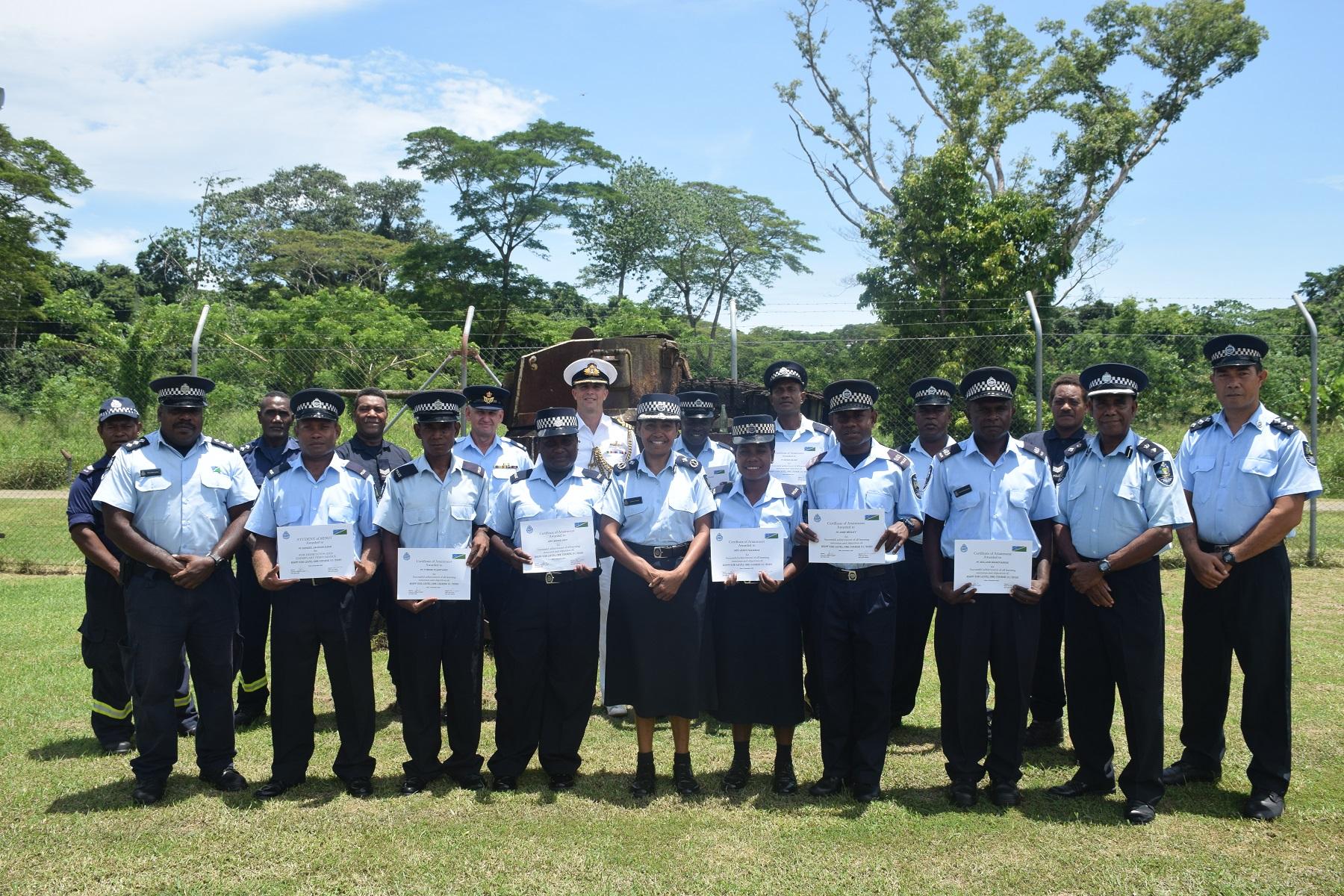 9 RSIPF Officers Graduate With EOD International Mine Action Standard