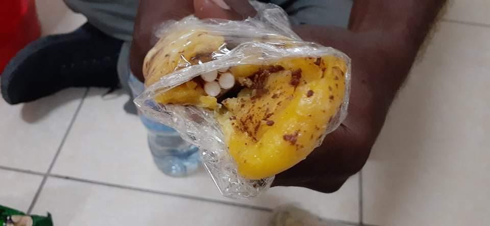Cigarettes concealed in bread buns. Photo Credited to NDC 2020.