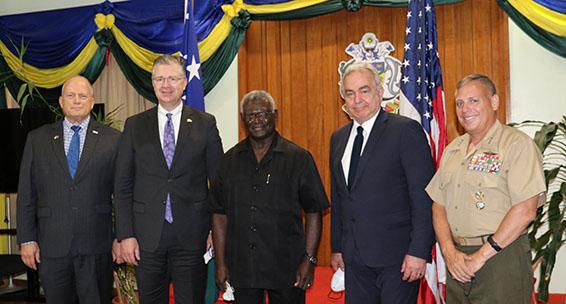 PM Sogavare Kurt Campbell and members of US delegation
