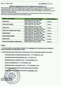 REVISED TIME TABLE 1