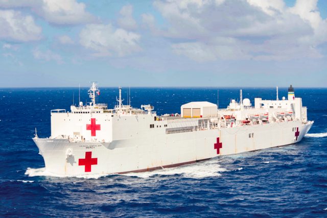 USNS Mercy transits Pacific Ocean En Route for PP18