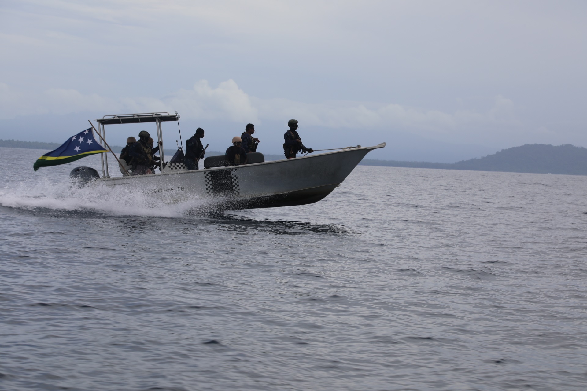 RSIPF Officers during a routine border patrol at the SI-PNG maritime border between Shortland Islands Bougainville