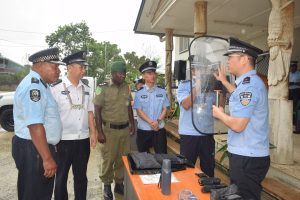 CPLT display of the police operational equipments during the program in Auki