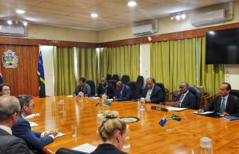 PM Manele in a bilateral meeting with Hon. Pat Conroy